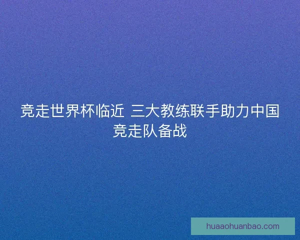 竞走世界杯临近 三大教练联手助力中国竞走队备战